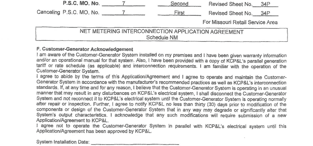 net metering approval document